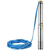 VEVOR Bomba Sumergible para Pozo Profundo 1hp - 0-75 KW 220 V 50 HZ- Bomba de Agua para Pozos de Acero Inoxidable con…